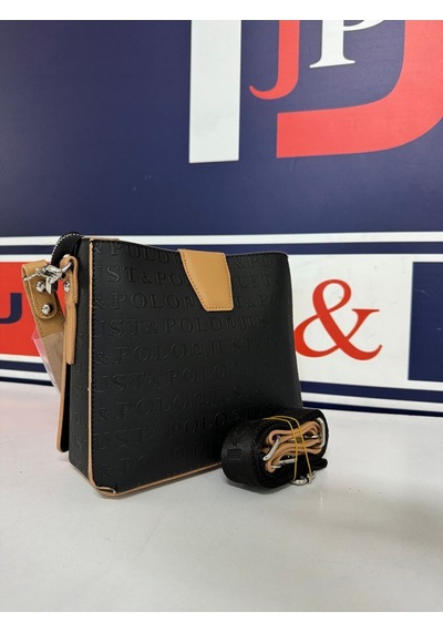 Just Polo Orta Boy Klasik Spor Model 2 Askılı Kadın Omuz Çantası 234059mh Siyah - Taba