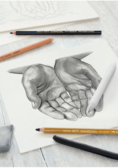 Faber-castell Kömür Sketch Seti, 7 Parça, Kara Kalem Çizim Ve Esk