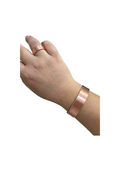 Ham Bakır Mıknatıslı Bileklik& Yüzük 2 Mm Kalınlık 16 Mm Genişlik