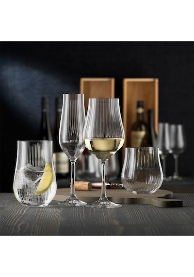 Bohemia Kristal Tulipa Jumbo Optikli 6’Lı Meşrubat Bardak Takımı