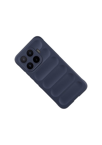 Xiaomi 17t Pro Kılıf Kamera Korumalı Esnek Silikon Parmak Şeritli Pazarplus Lacivert