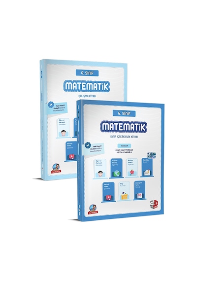 3d 2026 6. Sınıf Matematik Ek Sınıf İçi Etkinlik Kitabı + Çalışma Kitabı 2 Kitap