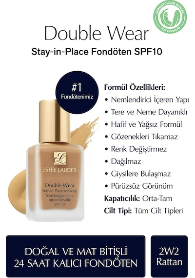 Estee Lauder Double Wear Fondöten Spf10 84 Rattan 2W2 30 ML