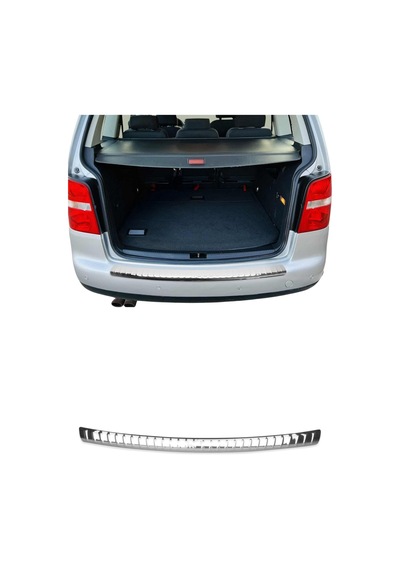 Vw Touran I 2003-2010 Uyumlu Krom Arka Tampon Eşiği Paslanmaz Çelik