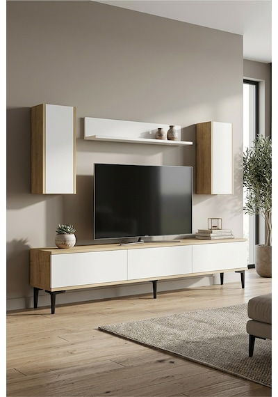 Tvr1899db - Aplos Tvr180 Tv Ünitesi Takım , Tv Sehpası Safirmeşe-beyaz Kapak 180cm Tvr1899db - Aplos Tvr180 Tv Ünitesi Takım , Tv Sehpası Safirmeşe-beyaz Kapak 180cm
