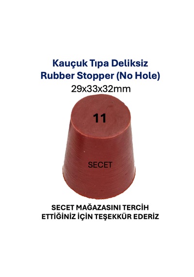 Kauçuk Tıpa Deliksiz - 29x33x32mm, Sızdırmaz Kapak - Lastik Tapa