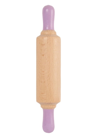 Childgen Doğal Ahşap Merdane Pastel Lila