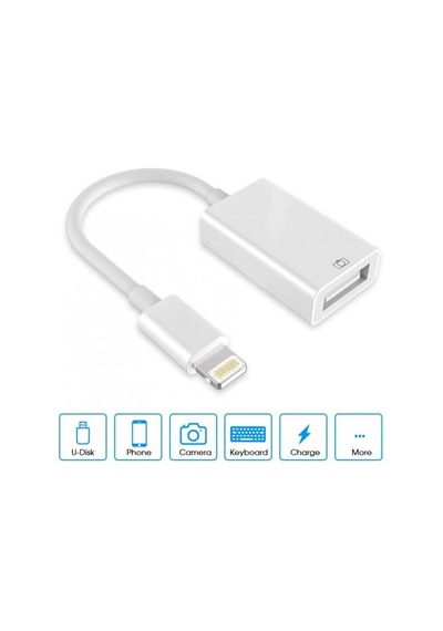 Apr14 Apple iPhone  Uyumlu  Otg - Beyaz Diğer