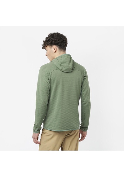 Salomon Essentıal Lıghtwarm Erkek Kapüşonlu Polar Laurel Wreath Lc2111800 Yeşil