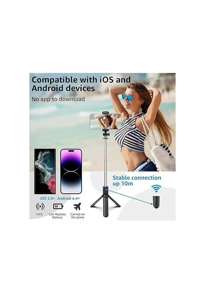 3in1 Bluetooth Kumandalı Ayaklı Selfie Çubuğu Tripod 170 Cm Diğer