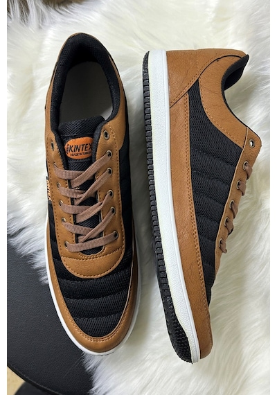 Günlük Erkek Sneaker Bağcıklı Hafif Rahat Fileli Hava Alabilen Yürüyüş Spor Ayakkabısı 014 Siyah - Taba Günlük Erkek Sneaker Bağcıklı Hafif Rahat Fileli Hava Alabilen Yürüyüş Spor Ayakkabısı 014 Siyah - Taba