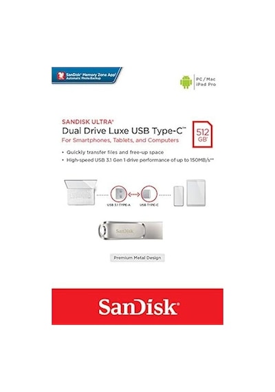Sandisk Ultra Dual Drive Luxe Usb Type-c Drive Akıllı Telefon Dep