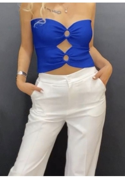 Merc Triko Crop Lacivert