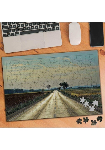 Güneş Işıklı Kırsal Yol 240 Parça Puzzle Yapboz-346981