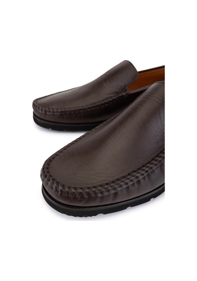 Tamer Tanca Erkek Hakiki Deri Kahverengi Loafer Ayakkabı 478 B1202 Erk Ayk Y25 Kahve Dr Kahverengi