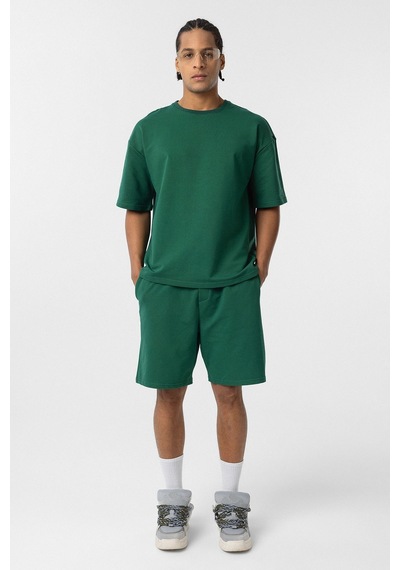 Basic Oversize Şort Takım Nefti