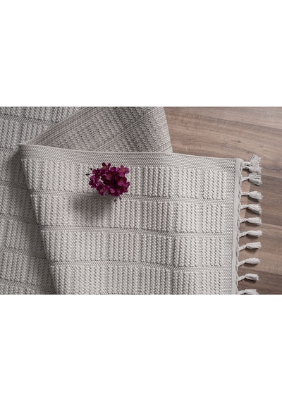 Bukle11880 Bej Yumuşak Dokulu Halı Kilim Salon Mutfak Koridor Kesme Yolluk Dokuma Makine Halısı Beyaz