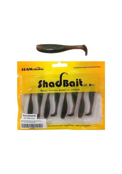Hanfish Shad Bait 60 6cm 1.4gr Lrf Silikon Yem 8 Adet Ms106 Boru Kurdu