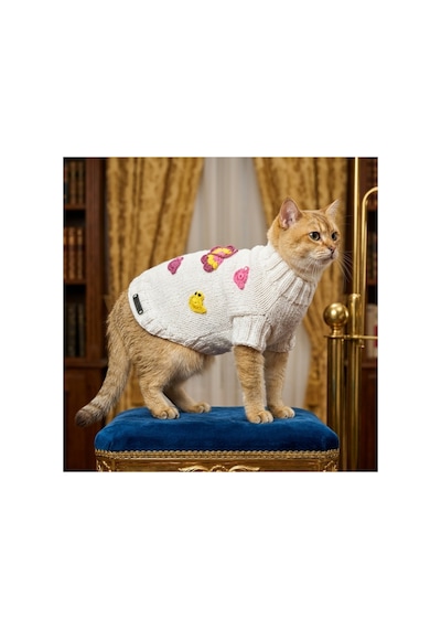 Kedi Ve Köpek İçin Butterbird Beyaz Kazak