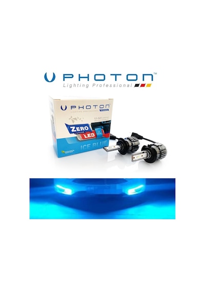 H7 Led Xenon Oto Ampul Photon Zero Fansız Buz Mavi