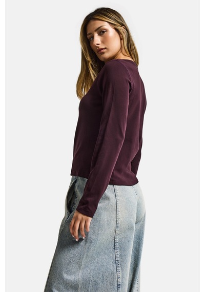 Itsbasic Kadın Kahve Bordo W5 Free Amazing Baskılı Tasarım Sweatshirt