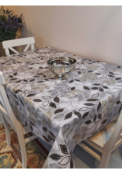 Elyaflı Pvc Masa Örtüsü Modern, Dayanıklı, Silinebilir Ve Şık Görünüm 01fnt1290 Gri