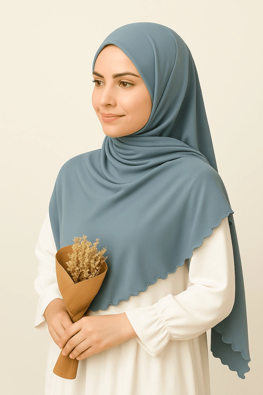 Mim Eşarp Enba Premium Jersey Sandy Şal - 75x190 Cm Açık Gri