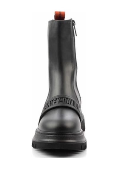 5in1Canpolat Harley Davidson Black Leather Kadın Bot Bootie Deri Hd0777054903 Şık 093 Ekru