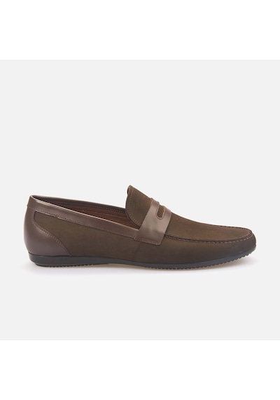 Kemal Tanca Erkek Loafer 255-1 Kahve Nubuk