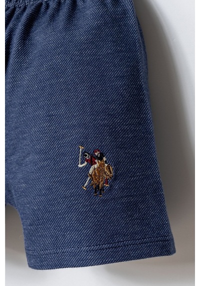 U.s. Polo Assn. Erkek Bebek Beyaz Şort Takım 5274-49987 Beyaz