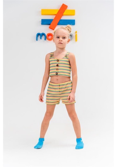 Moi Noi Baby Moi Noi 2li Takım Crop Stripe Çok Renkli