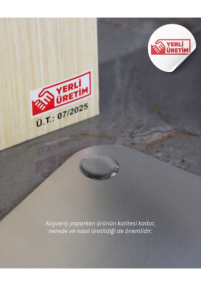 Paslanmaz Çelik Doğrama Tahtası Küçük Boy 20x30 Cm Metalik