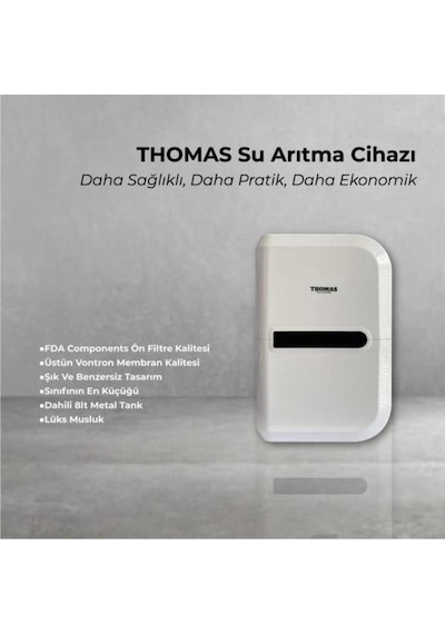 Su Arıtma Cihazı Beyaz Kasa - Dahili 8 Litre Metal Tank Ve Lüx Musluk