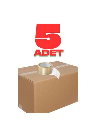 5 Adet Yüksek Mukavemetli 45 Mmx100 Mt Şeffaf Koli Bandı Kopmaz Ve Güçlü Yapışkanlı Paketleme Bandı