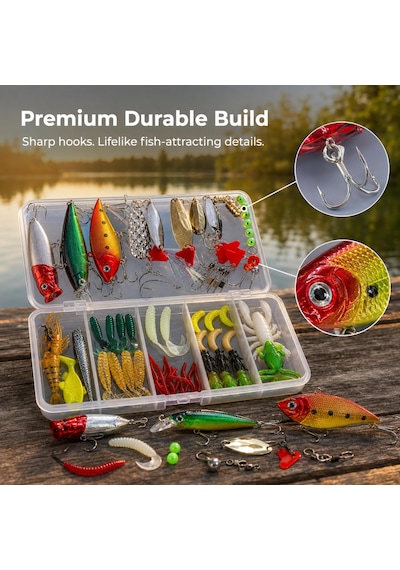 78 Parça Balıkçılık Yem Seti, Rapala Jig Sahte Olta Yemi Ve Aksesuar Kutusu, 3d Gözlü Popper Minnow Vıb Spinner Kaşık Kurbağa Karides Solucan Levrek Turna Alabalık Somon İçin Premium Balıkçı Seti 78 Parça Balıkçılık Yem Seti, Rapala Jig Sahte Olta Yemi Ve Aksesuar Kutusu, 3d Gözlü Popper Minnow Vıb Spinner Kaşık Kurbağa Karides Solucan Levrek Turna Alabalık Somon İçin Premium Balıkçı Seti