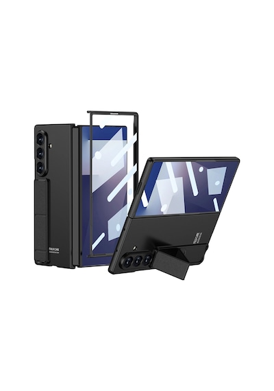 Samsung Uyumlu Galaxy Z Fold 7 Kılıf Standlı Zore Kıpta Qstand Kapak