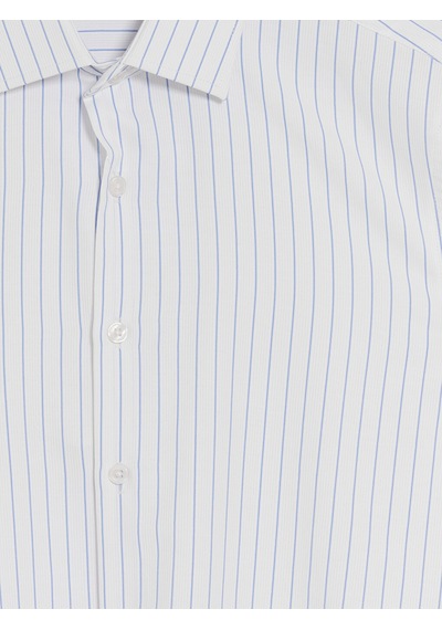 Lcw Busıness Mavi Slim Fit Çizgili Erkek Gömlek
