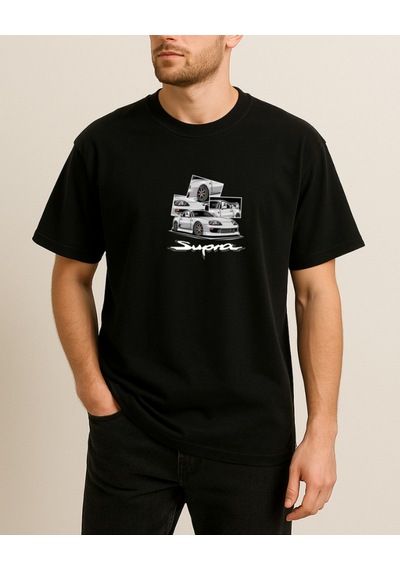 Hugo Boss Supra Baskılı T-shirt Siyah
