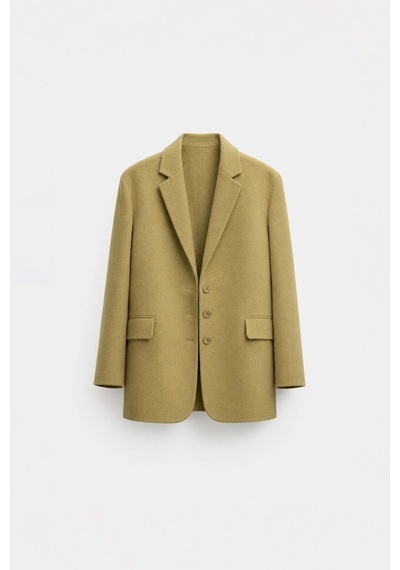Suud Collection Sarı Gina Kaşe Blazer Ceket