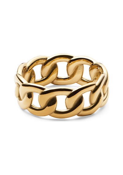Chunky Chain Ring Gold Altın