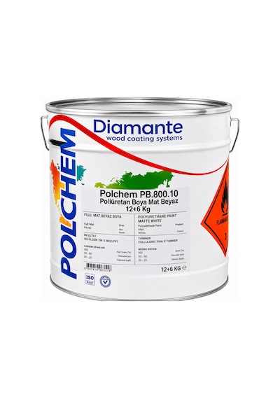 Polchem Pb.800.10 Poliüretan Boya Full Mat Beyaz 12+6 Kg