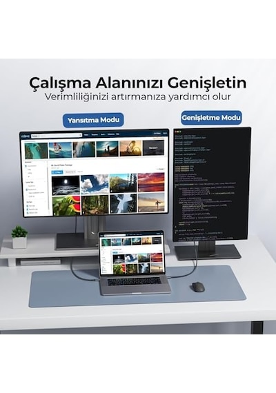 Usb-c To Hdmı Kablo, 2 Metre, 4k60hz, 18gbps, Type-c To Hdmı Görüntü Kablosu, Thunderbolt 5/4/3 Uyum