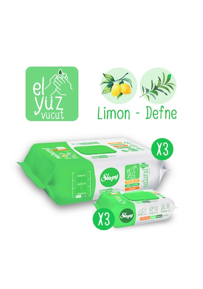 Sleepy Natural Kişisel Bakım Havlusu 3x100 300 Yaprak + Çanta Boy 3x25 75 Yaprak