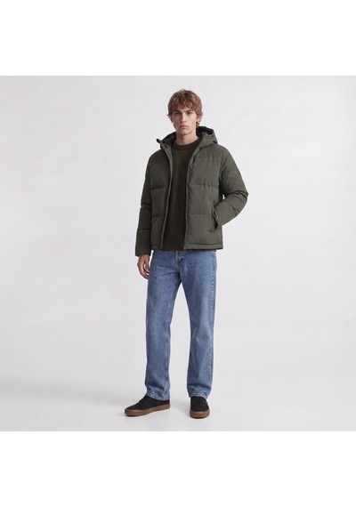 Jack & Jones Erkek Ayarlanabilir Bagcikli Kapüsonlu Puffer Ceket - Galaxy - 12303930 Rosin