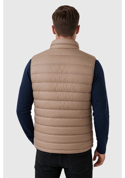 Rizzup Erkek Slim Fit Su Ve Rüzgar Geçirmez Taba Şişme Yelek Dik Yaka Çıtçıtlı 2701708