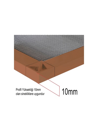 Kahve Pimapen Pencere Sineklik Montaj Aparatı Köşe Bağlama Pabucu 5 Set 10x20 Profil İçin
