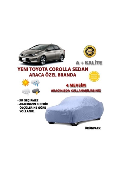Toyota Uyumlu Corolla Sedan Araca Özel Branda Yeni Corolla Sedan Branda