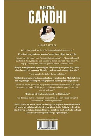 Mahatma Gandhi-Biyografi Serisi - Ahmet Seyrek - Mavi Çatı Yayınları