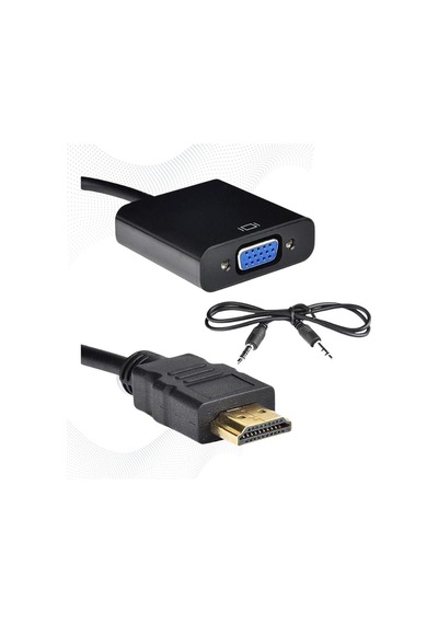Polotech W8530 Hdmı To Vga Kablo Çevirici Dönüştürücü + Ses Destekli