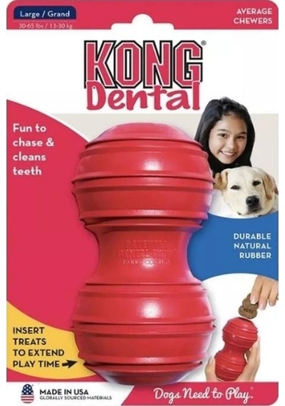 Kong Dental Diş Temizliği İçin Köpek Çiğneme Oyuncağı Large Kırmızı